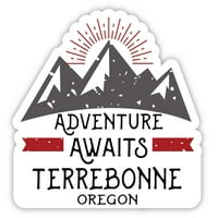Terrebonne Oregon Suvenir Vinil naljepnica za naljepnicu Avantura čeka dizajn