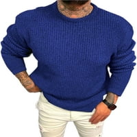Prednji ručni muškarci Ležerne duksere sa punim rukavima s dugim rukavima, okrugli ovratnik pulover