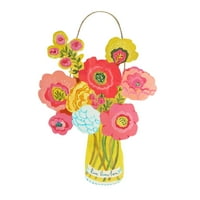 Heiheiup dekor cvjetni proljetni otvor za zalijevanje mogu drveni vijenac viseći modni monski montirani