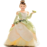 Kostim princeze Tiana za djevojke princeze Tiana haljina princeze i kostim žabe sa rođendanom na rukavu