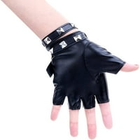 HELDIG WOGE PU kožne punk rukavice za zakovice kaišer ili učvrstite pola performanse prsta mittensb