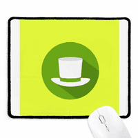 Okrugli izgled zeleni šešir ikona Mousepad zašivene rubne mat gume Gang Pad