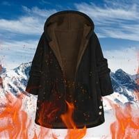 SunhillsGrace jakne Kaputi za žene Ležerne prilike sa bočnim dugmetom Zipper Solid Color s kapuljačom