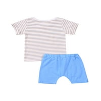 Baby Boys Ljetni odjel kratkih rukava majica vrhovi elastičnih kratkog pojačanih kratkih pojaseva odjeću