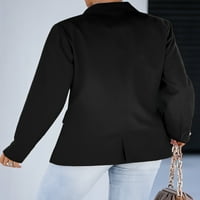 Luvamija Black Blazer za žene Radni casual ured dugih rukava modna haljina poslovna odjeća veličine