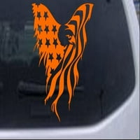 Tatterna američka zastava draped ćelav orao automobil ili kamion prozor naljepnica za laptop naljepnica