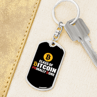 Klasa Bitcoin Crypto Privjesci od nehrđajućeg čelika ili 18K zlatni tag za pse