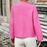 apsuyy modni pad trendovski džemper za žene - rastezljivo meko lagano labavo fit solidne boje okrugli