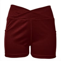 OKBOP Atletski kratke hlače za žene Ljeto Čvrsti džep kratke hlače Kompresioniranje nogavice Yoga kratke