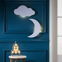 Lights4Fun, Inc. Cloud Silhouette Akumulator je LED spavaća svjetla za spavaću sobu sa daljinskim upravljačem