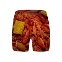 Wozhidaoke muški kratke hlače Muška hrana realistična 3D tiskanih ljetnih kratkih kratkih kratkih kratkih