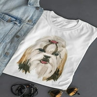 Slatka akvarel shih tzu majica za pse žene -Image by shutterstock, ženska velika