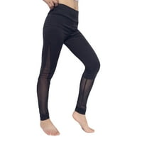 Tajice za žene visokog struka ženskog patchwork gaze-dipl vježbi yoga hlače devet minuta komora crna