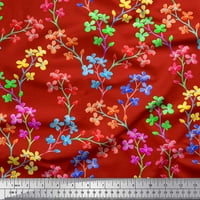 Soimoi modalna satenska tkanina Lilac cvjetna ispis tkanina od dvorišta široka