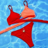 Yubnlvae ženski bikini vrući jednostavni prsten pribor za žene split kupaći kostim
