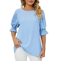 GAECUW pepum vrhovi za žene plus veličine Tors bluze s kratkim rukavima Therel Fit pulover majice Majice