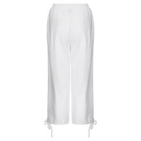 Ženske pamučne patvene hlače za čišćenje modne lagane težine FIT Ljetne pantalone Duge palazzo hlače