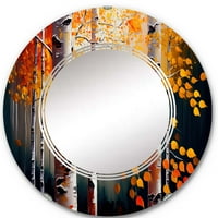 Art DesimanArt 'Jesenja breza drveća Šumska II' tiskani pejzažni šumski zidni ogledalo 20in.x30in