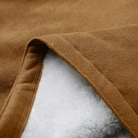 Zimske tople Sherpe obložene kapute za žene plus veličine kapuljača PARKA FAU SUEDE LONGA graška kaput