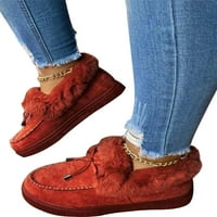 Ženska zimska rubknot gumene papuče tople loafer cipele