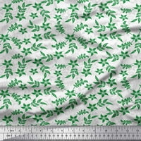 Soimoi Japan Crepe Satin Tkanina od listova i cvjetnog umjetničkog otiska šivaći dvorište tkanine široko