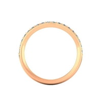 0,50ct okrugli rez Moissinite 10k ružičarski zlatni bend prsten fini nakit za ženske poklone angažman