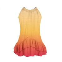 Ženski tenkovi Dressy Casual Ljetni modni printski košulji Seksi cvjetni ispisani ruffffer prsluk