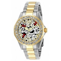 Invicta ženski Disney Gold nehrđajući čelični kvarcni modni sat