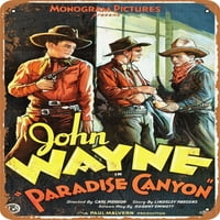 Metalni znak - Paradise Canyon Movie - Vintage Rusty Look