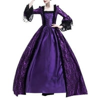Viktorijanska haljina za ženske sudske ovratnike Renesanse kostim Gothic Retro flare rukav maskarade kostim haljina