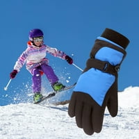 Djevojke dječake snežne rukavice djeca skije zimske rukavice vodootporna djeca vjetra otporna na tople rukavice plave boje