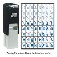 Printtoo Personalizirano Ikone za vjenčanje Ikone gumenog žiga samo tinkinje stamper