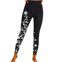 Cacommmark PI Ženske hlače za čišćenje ženske vježbe gamaše yoga hlače visoki struk trčanje tiskane