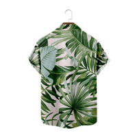 Stabla uzorak tiskana majica za muškarce Ljetna plaža kratka rukava Ležerna havajska majica, D-XL