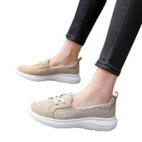 Žene Ležerne cipele Modne jednostavne i čvrste boje čipke debele đonove i meke đonove lagane cipele