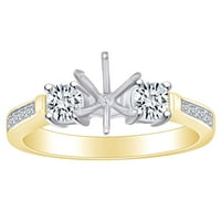 0. Carat okrugli oblik bijeli prirodni dijamantski zaručni prsten u 14K čvrsti žuto zlatni prsten veličine-6,5