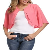 Sanviglor Women Tunnic Bluza Solid Color Majica Plain Šifon The Casual Thee Beach Majica Pink 2xl