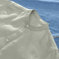 Muška baggy pamučna posteljina od punog kratkih rukava retro T majica za bluzu