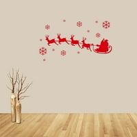 Santa Claus Deer Zidna naljepnica pozadinska naljepnica Creative pozadina naljepnica za Božić