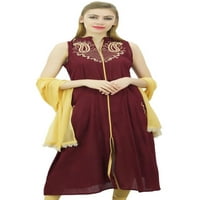 Atasi ženski rayon indijski etnički izvezeni maroon sa Dupatta set-14
