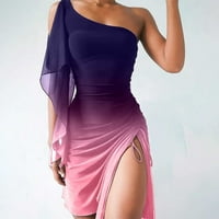 Modne žene Ljeto Slim Fit Off-ramene mrežice Pleted Split DressPopelar Elements su isplativi i pogodni