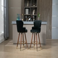 Okretne tapecirane stolice za tapecirane stolice sa drvenim nogama sa drvenim nogama, vertikalne prugaste