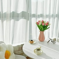 Velika bijela i ružičasta cvijeća umjetna tulipana svilena cvijeća 17.5 za kućnu kuhinju vjenčani ukrasi