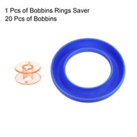 Uxcell silikonski nosač prstena i plastični šivaći stroj za šivanje Bobbin, plava i narandžasta