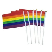 Rosarivae Mala Rainbow Pride Gay Stick zastava ručne mini zastave Dijelovi za zabavu Pribor za parade