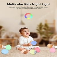 Tianlu Kids Night Light, Noćna svjetlost za bebe s promjenom boje i zatamnjeno, prijenosna mala punjiva