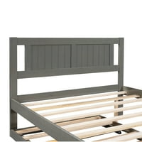 Ispunjiva platforma sa krevetom s ležajem, punom veličinom platform okvira kreveta s uzglavljem, drveni