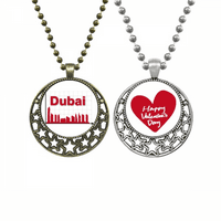 Urban Outline Axis Dubai Privjesak ogrlica Muški ženski valentinski lanac