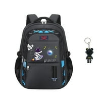 Dečiji ruksak astronaut, vodootporna lagana školska torba, crna, sredina