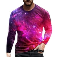 Muška majica s dugim rukavima Tanak okrugli vrat Lagani pulover jesenji kreativni 3D vrhovi tiska